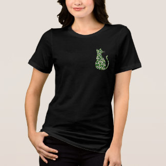 Kleeblatt Katzen-Silhouette - St. Patrick's Day Pa Tri-Blend Shirt