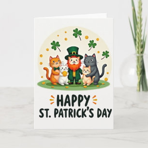 Kleeblatt Katzen St. Patrick's Day Karte