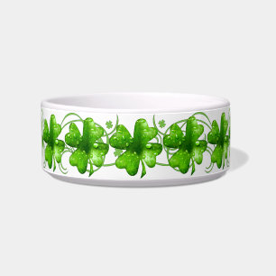 Kleeblatt-Keramikschüssel St Patrick glückliche Napf