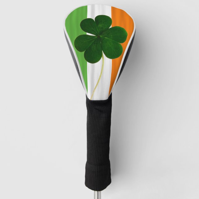 Kleeblatt-Klee-Iren-Flagge St Patrick Irland Golf Headcover (Vorderseite)