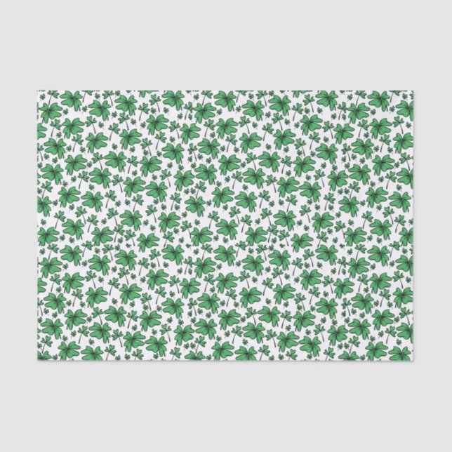 Kleeblatt-Klee-Muster Seidenpapier (Vorderseite)