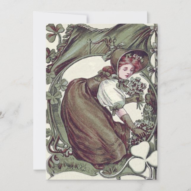 Kleeblatt "Kleeblätter auswählen" Einladung (Vorderseite)