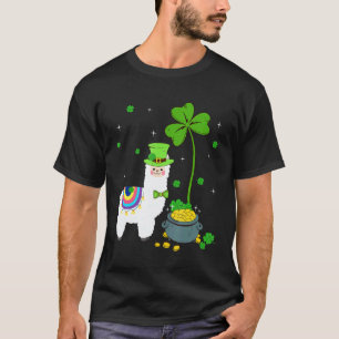 Kleeblatt Kobold Lama St. Patrick's Tag T-Shirt