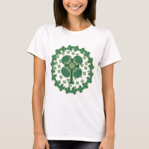 Kleeblatt-Kreuz St. Patricks Tages T-Shirt