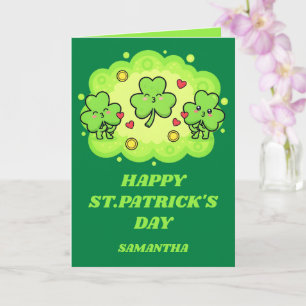 Kleeblatt Küsse St. Patrick's Day Karte