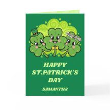 Kleeblatt-Lächeln St. Patrick’s Day Karte