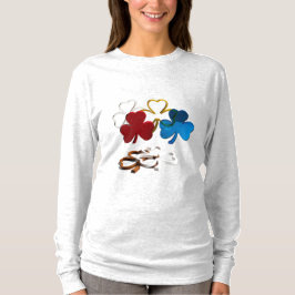 Kleeblatt Langarm Oberteil T-Shirt