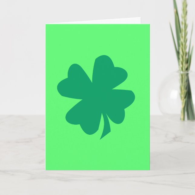 Kleeblatt Leaf St Patrick's Day Green Irish 2025 Karte (Vorderseite)