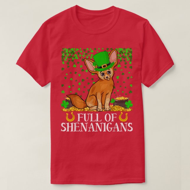 Kleeblatt Leaf voll von Shenanigans Fennec von St  T-Shirt (Design vorne)
