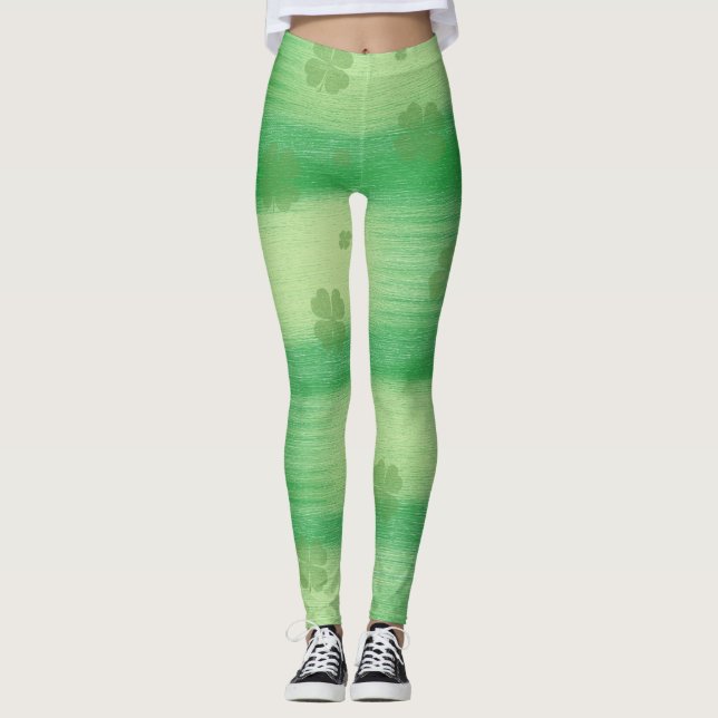 Kleeblatt Leggings zum St. Pat's Day (Vorderseite)