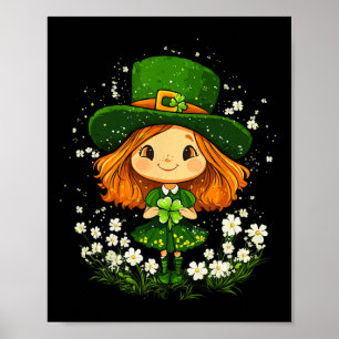 Kleeblatt Leprechaun Girls St Patricks Day L Poster