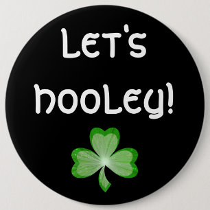 Kleeblatt 'Let's Hooley!' Taste schwarz Button