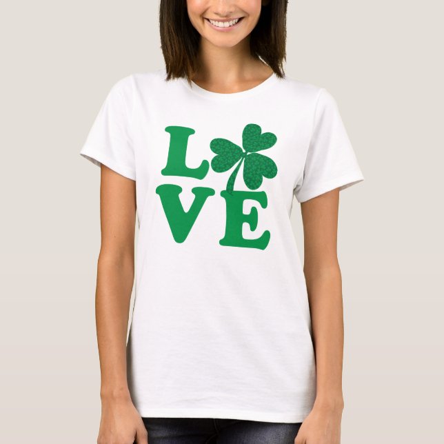 Kleeblatt Liebe T-Shirt (Vorderseite)