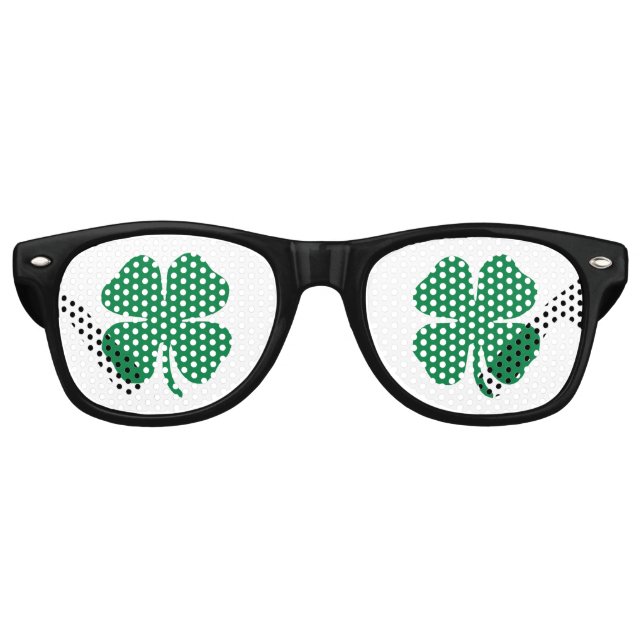 Kleeblatt Luck St Patrick's Day Celebration Partybrille (Vorderseite)