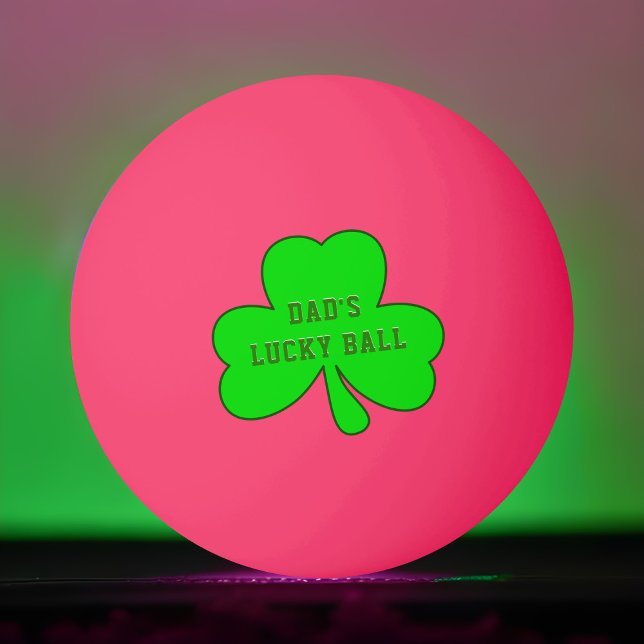 Kleeblatt Lucky Ball Irish Vaters Ping Pong Ball Tischtennisball (☘️ The luck of the Irish this ball has. You'll win every game!  ☘️Just add your name)
