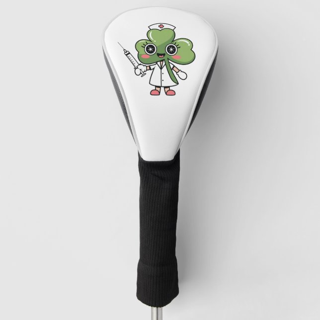 Kleeblatt Lucky Charm Nurse Kawaii Lucky Charm Golf Headcover (Vorderseite)