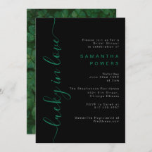 Kleeblatt Lucky in Liebe Bridal Dusche Einladung