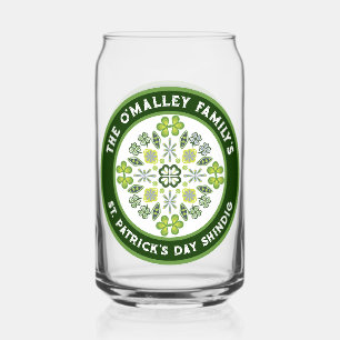 Kleeblatt Mandala St. Patrick's Day Family Party Dosenglas