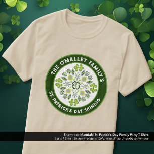 Kleeblatt Mandala St. Patrick's Day Family Party T-Shirt