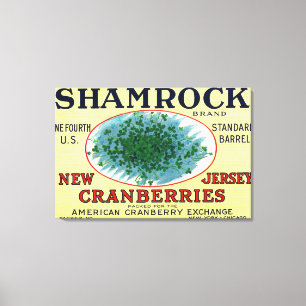 Kleeblatt-Markenbezeichnungen Cranberry Leinwanddruck