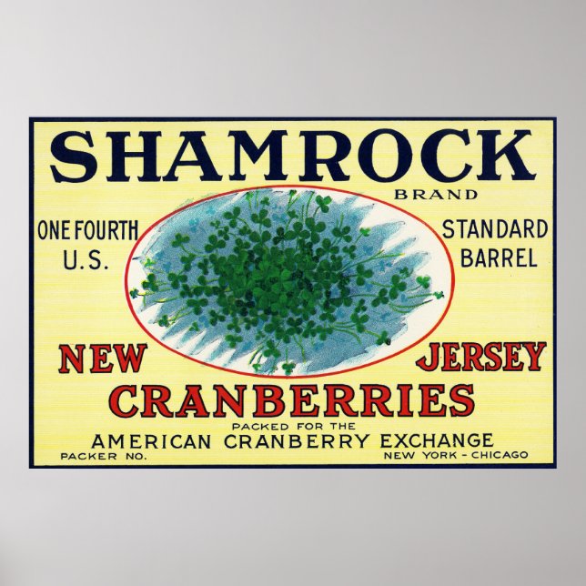 Kleeblatt-Markenbezeichnungen Cranberry Poster (Vorne)