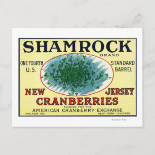 Kleeblatt-Markenbezeichnungen Cranberry Postkarte