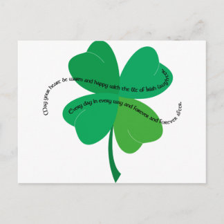 Kleeblatt mit Irish Toast Postkarte