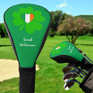 Kleeblatt Mit Monogramm, irische Flagge Golf Cover Headcover