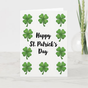 Kleeblatt-Muster Glückliches St. Patricks-Karte Karte