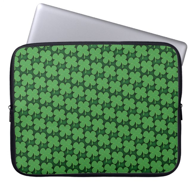 Kleeblatt Muster Laptopschutzhülle (Vorderseite)