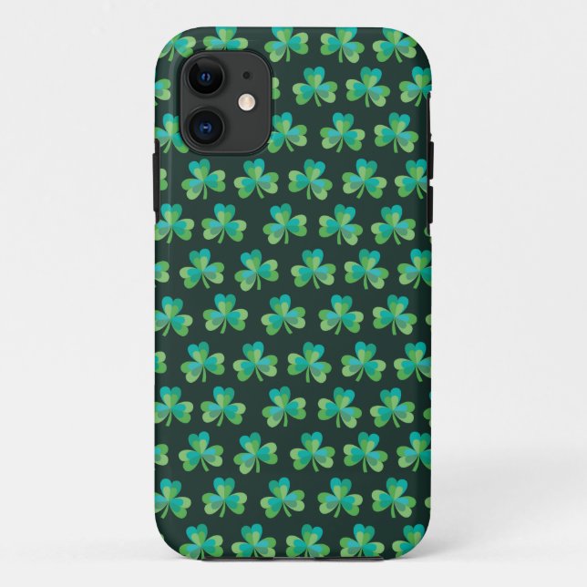 Kleeblatt-Muster-Schwarzes iPhone 5/5S kaum dort Case-Mate iPhone Hülle (Rückseite)