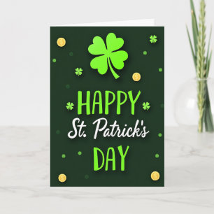 Kleeblatt-Muster St. Patricks-Karte Karte