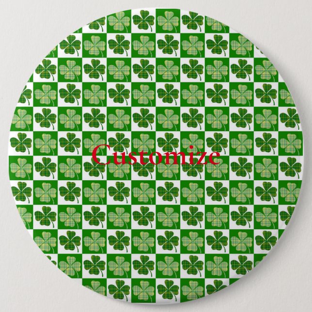 Kleeblatt Muster Thunder_Cove Button (Vorderseite)