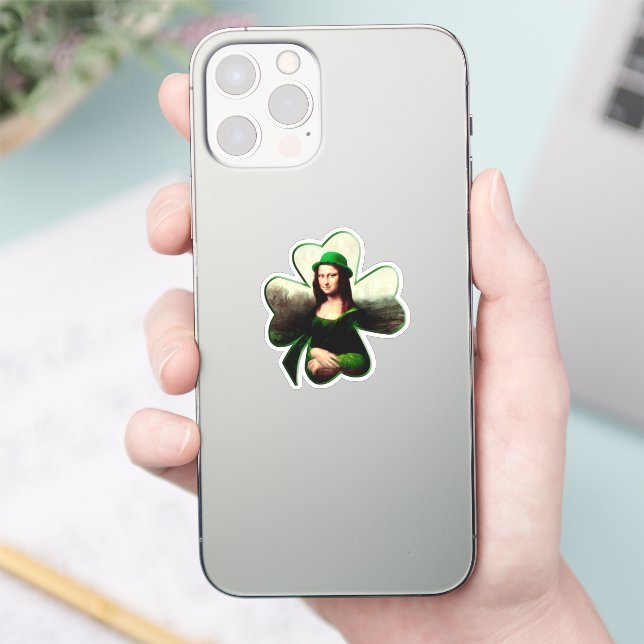 Kleeblatt-Ohrhänger St. Patrick's Day Aufkleber (Telefon)