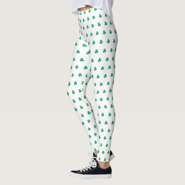Kleeblatt Pattern St. Patrick's Day Green Leggings (Links)
