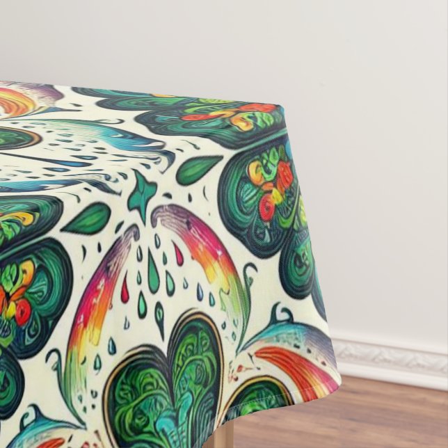 Kleeblatt Rainbows. Patty's Day Tischdecke (Beispiel)