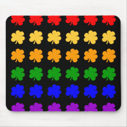 Kleeblatt-Regenbogen-Mausunterlage Mousepad