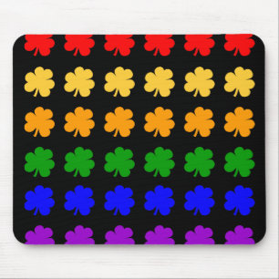 Kleeblatt-Regenbogen-Mausunterlage Mousepad