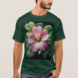 Kleeblatt, Rosa und grüne Oxalis T-Shirt