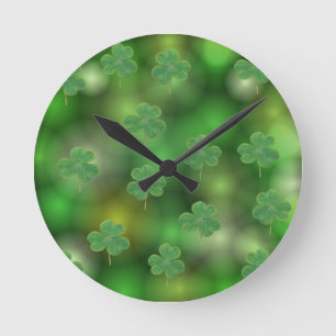 Kleeblatt Runde Wanduhr