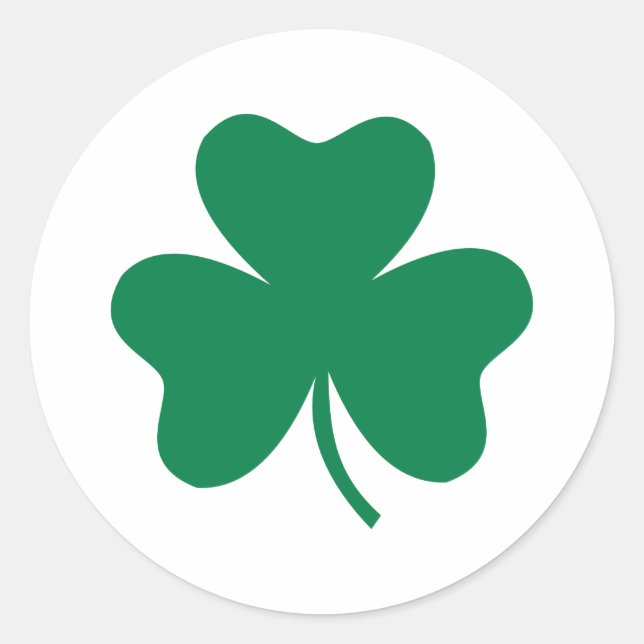 Kleeblatt Runder Aufkleber (Vorderseite)