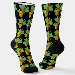 Kleeblatt Saxophon Socken