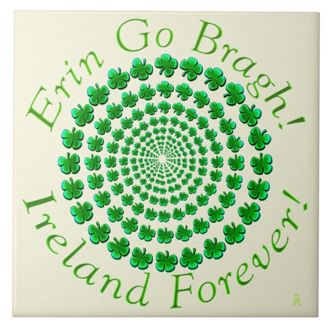 Kleeblatt-Spin (Keramik-Tile) Fliese (Vorderseite)