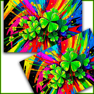 [Kleeblatt Splash] Rainbow Colors Paint Spritzer Seidenpapier