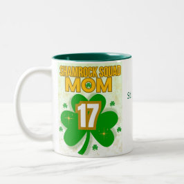 Kleeblatt Squad Mama - St. Patrick's Day 2025 Zweifarbige Tasse