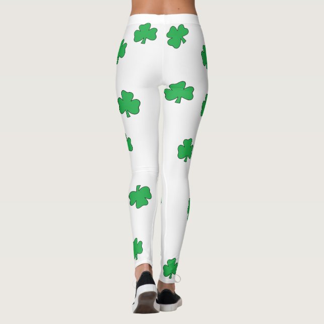 Kleeblatt-St Patrick Tagesyoga keucht Leggings (Rückseite)