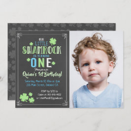 Kleeblatt St. Patrick's Day 1st Boy Birthday Einla Einladung
