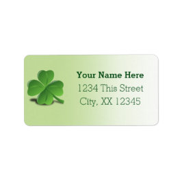 Kleeblatt St. Patrick's Day 3D Art Adressaufkleber