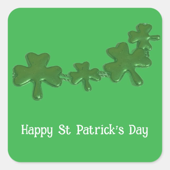 Kleeblatt St. Patrick's Day Aufkleber (Vorderseite)