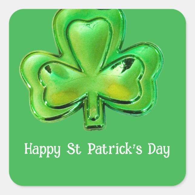 Kleeblatt St. Patrick's Day Aufkleber (Vorderseite)